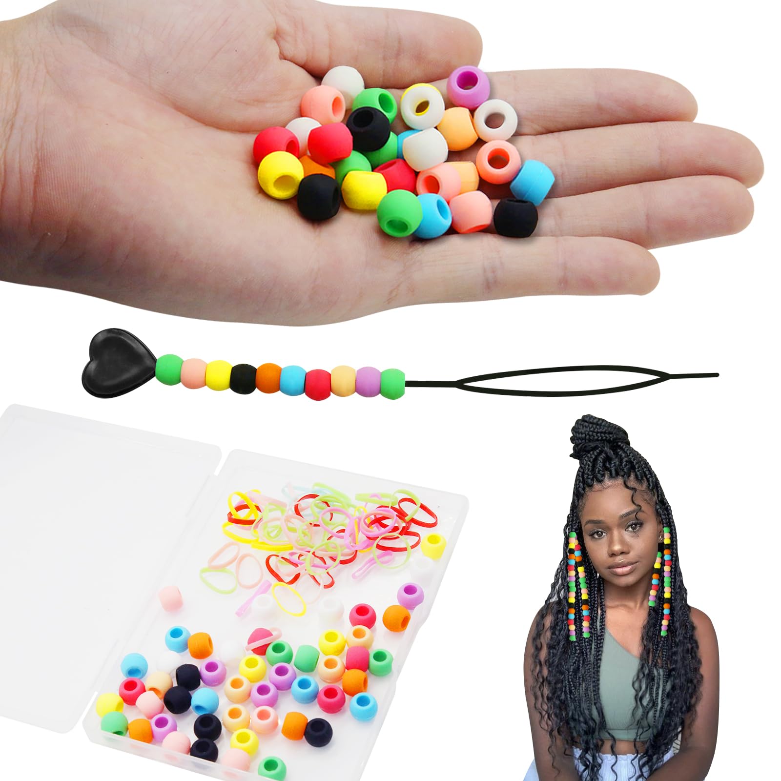 Perles De Acrylique En Multicoloris 1800pcs 9mm Perles Poney