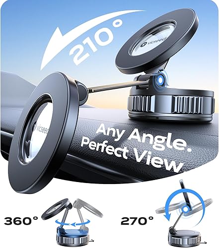 Miniatura 7 de VICSEED Soporte de teléfono de automóvil mejorado para Magsafe 2026 85 libras de succión más fuerte Soportes magnéticos de teléfono al vacío para tu