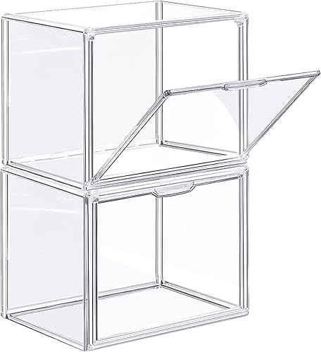 Miniatura 8 de Cajas de almacenamiento supergrandes para botas, contenedores de almacenamiento apilables transparentes, organizadores de cajas de zapatos grandes