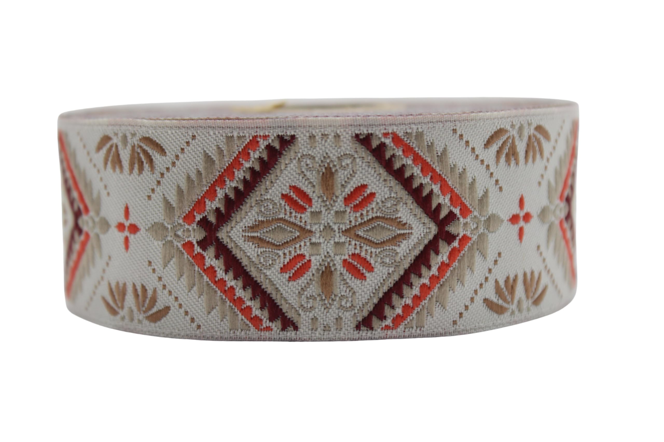 Ruban jacquard géométrique coloré de 9,9 m pour réparer et embellir vos vêtements