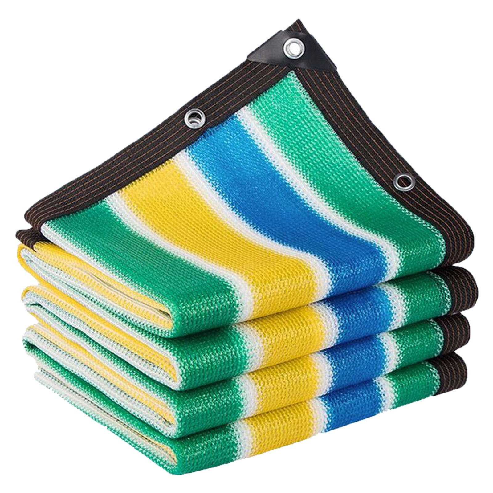 Filet d'ombrage à 6 oeillets protection UV extérieure pour abri voiture et jardin