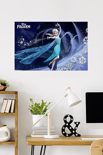 Trends International Póster de pared de Elsa de Frozen, 22.375 x 34 pulgadas