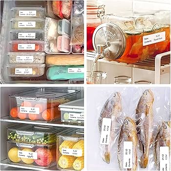 Amazon | nalaina ラベルシール 冷蔵庫 保存容器 食品冷蔵用ステッカー