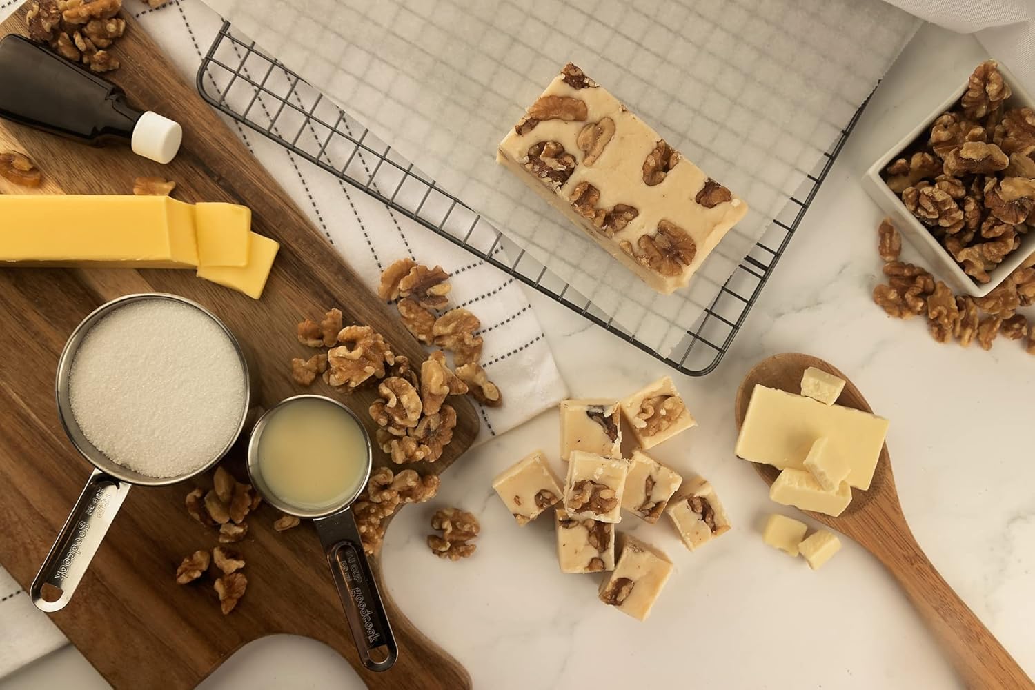 Uncle Butch's Fudge - Creamy and Smooth Vanilla Walnut - Decadent and Delicious Handcrafted Fudge (64oz)