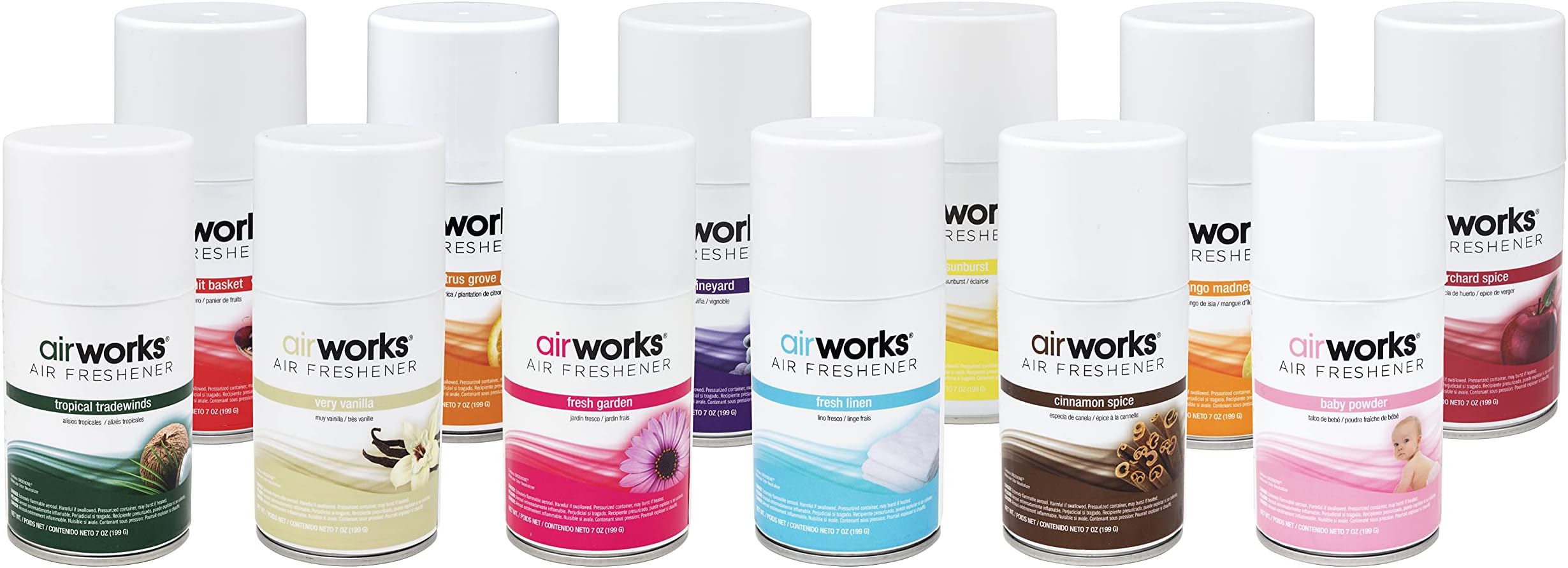 Hospeco Health Gards AE-KIT Metered Aerosol Air Freshener Set (7 oz. Cans, Case of 12)