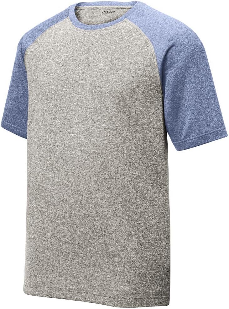 DRIEQUIP Moisture Wicking Dual Heather Athletic Shirts in Sizes XS-4XL