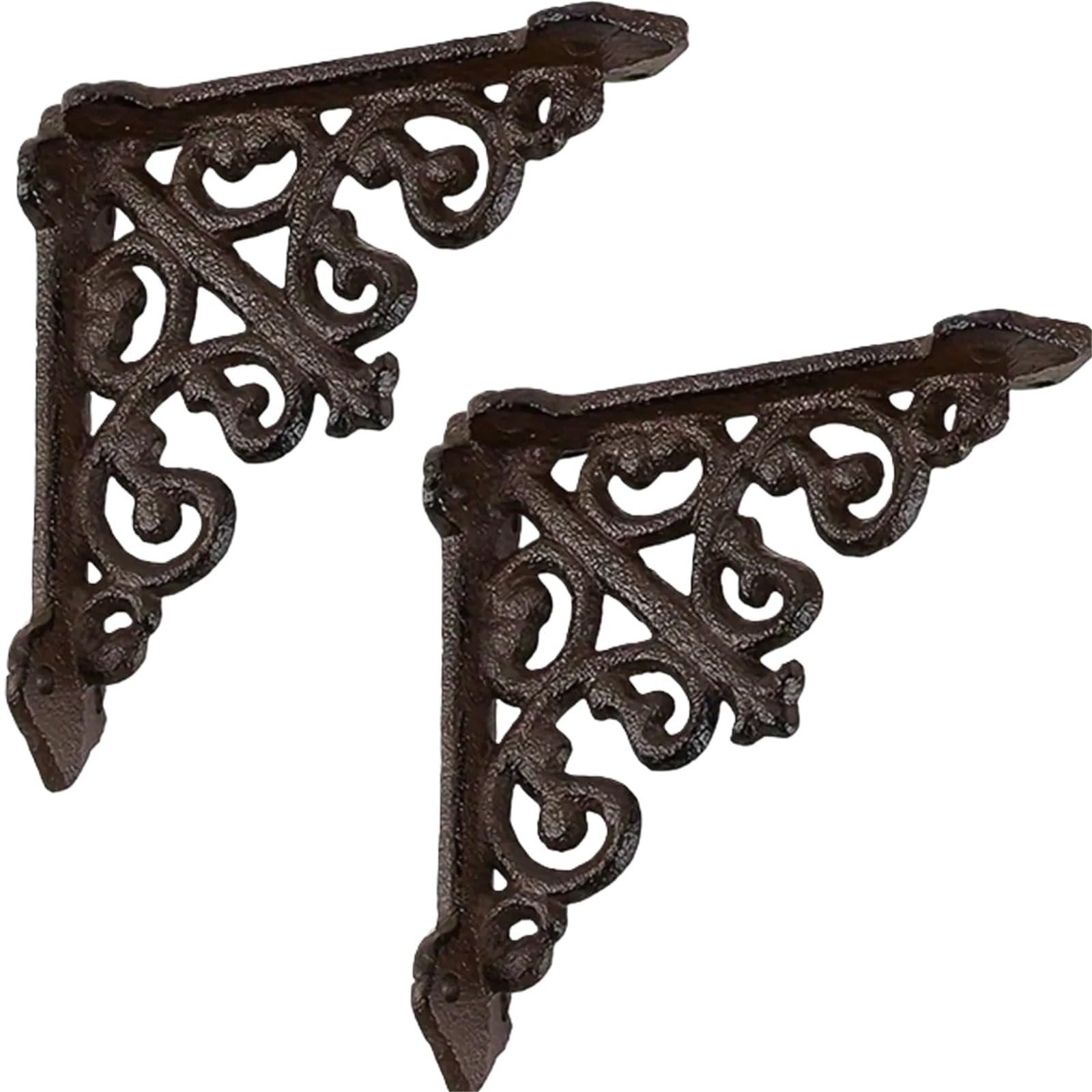 Qauucp One Color Decorative Shelf Brackets Flower Shaped Cast Iron Right Angle Frame Wall Panels Support Bracket Kitchen Shelf