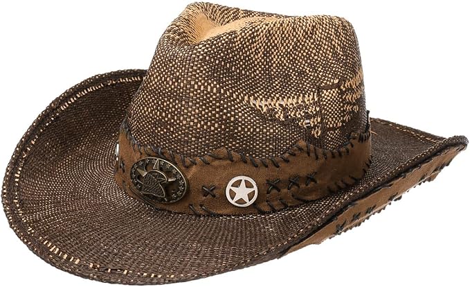 LIPODO Cappello da Cowboy Talico Donna/Uomo - Cappelli Spiaggia Estivo Sole  Primavera/Estate - L (58-59 cm) Marrone : Amazon.it: Moda