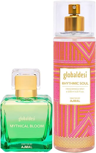 Global Desi Dreamy Daze Eau De Parfum 100ML & Cosmic Dreamer Body Mist 200ML Pack of 2 for Women Crafted by Ajmal