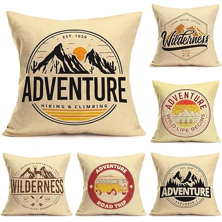 camping themed pillow cases