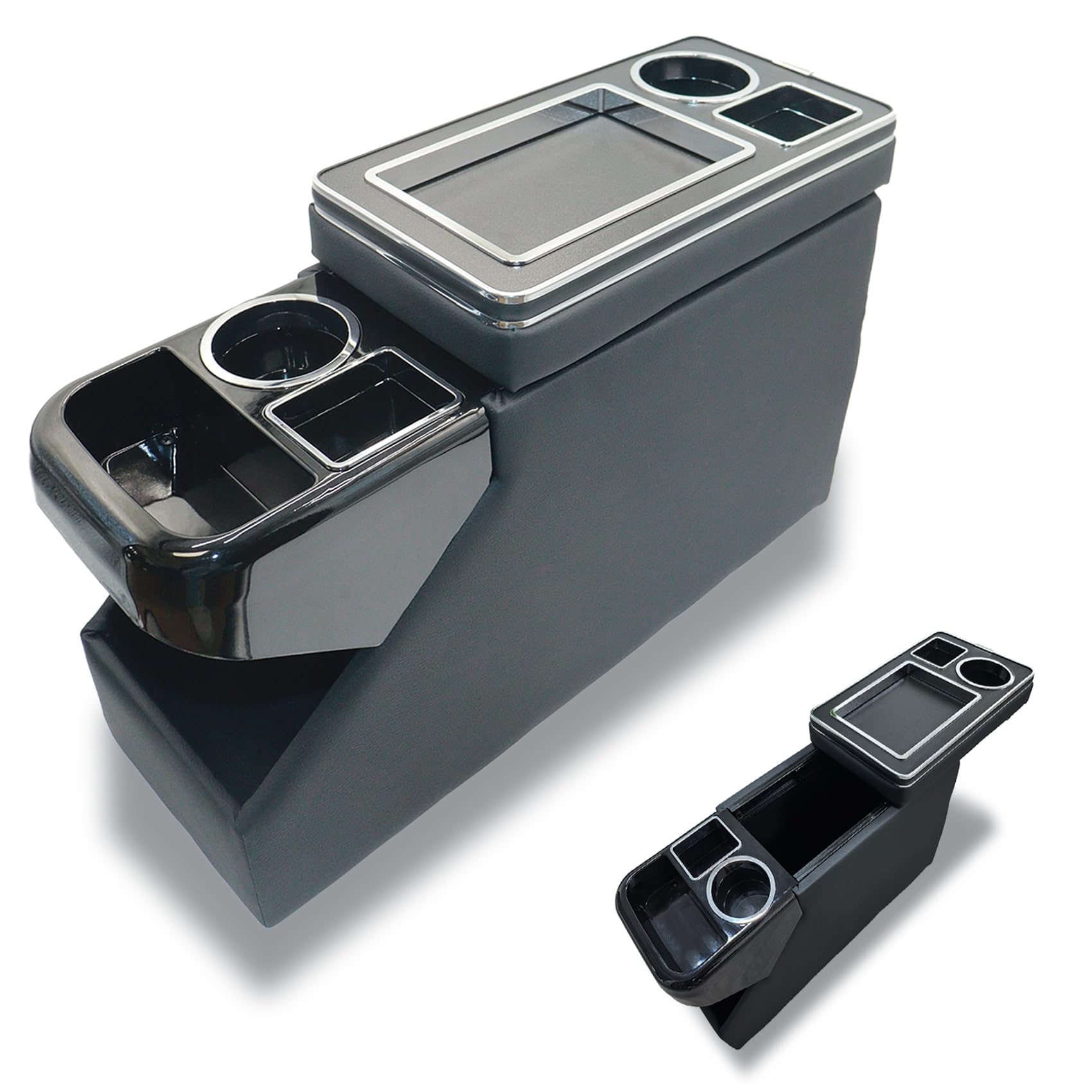 TELAT Universal Center Console for Ford F-150/ Silverado 1500/ Ram 1500/ Sierra 1500 Minivans SUVs, Truck Floor Center Conslsole for Jeep CJ-5/CJ-7