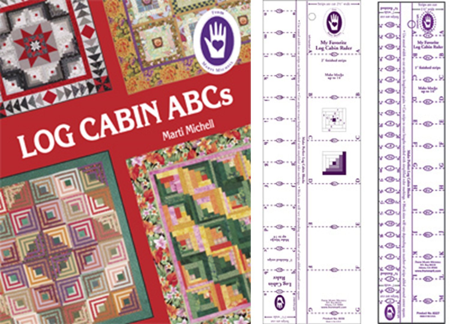 Marti Michell Log Cabin Quilting Rulers and Quilting Book
