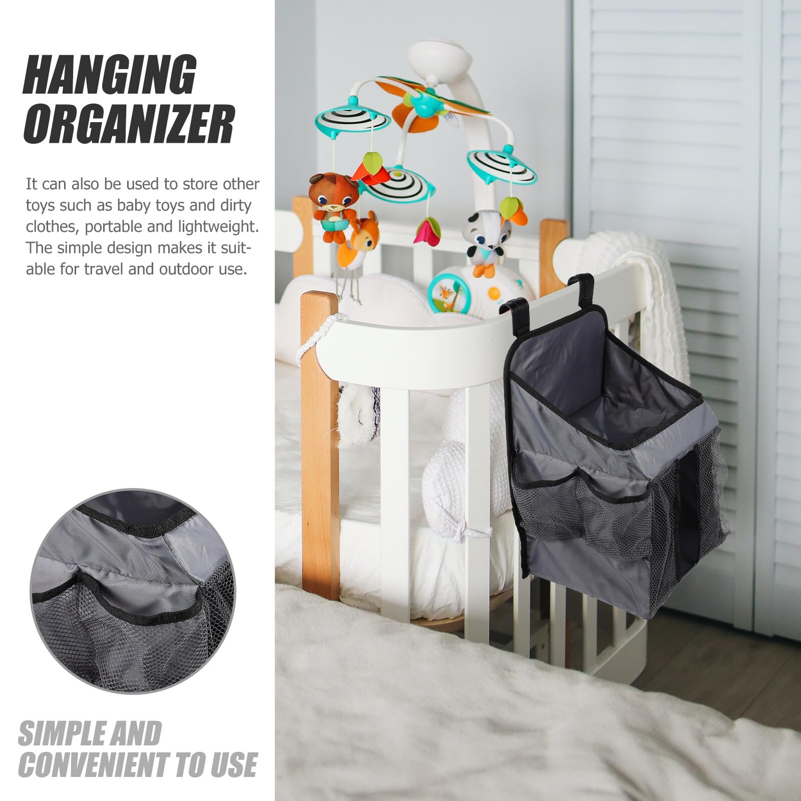 Organizer Pannolini per Ragazza Appeso Multitasche Fasciatoio Impilatore di Pannolini Cinghie di Chiusura per Cameretta o Stanza