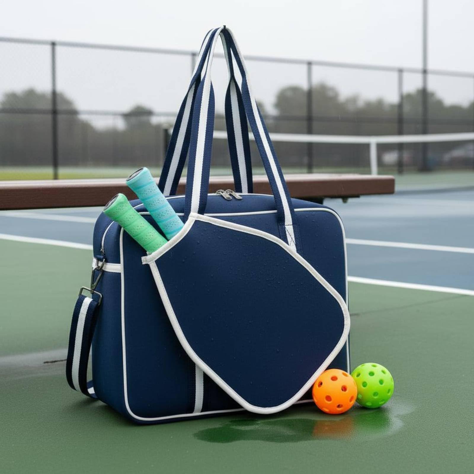 Funda de Pala de Pickleball Bolsa Deportiva Estuche Portarrolla Maletín con Gran Capacidad 20L Neopreno Antihumedad con Compartimentos para Botellas y