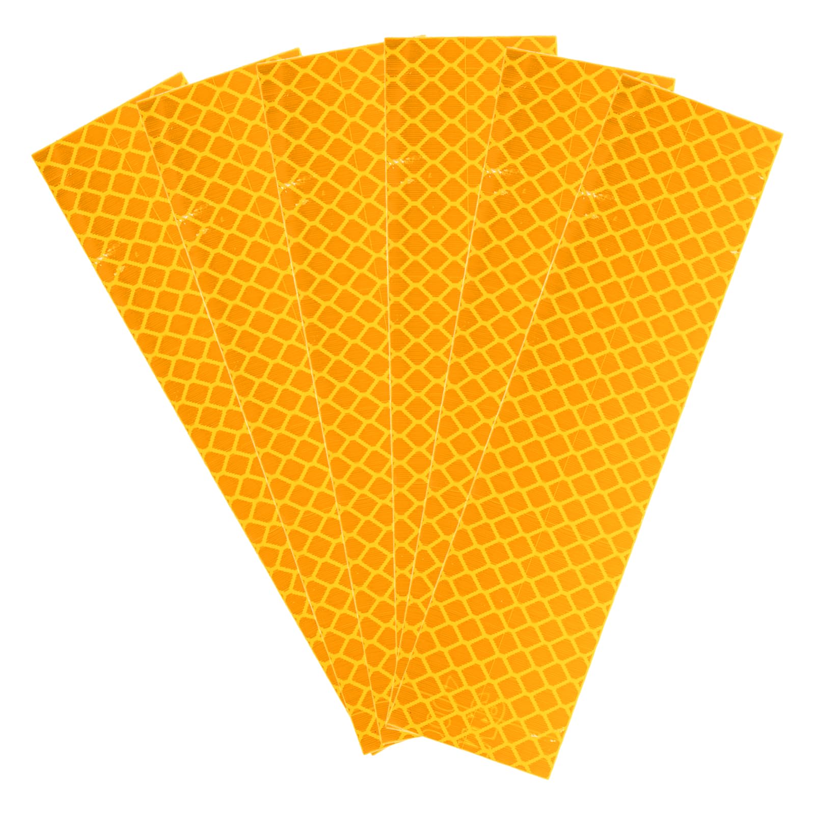 sourcing map 6 Rolls Reflective Tape 1.18" x 4.72" High Visibility Reflective Adhesive Stickers Outdoor Waterproof for Trailer Trucks Bike Car Motorcycle Helmet Mailbox, Fluorescent Yellow — image 1