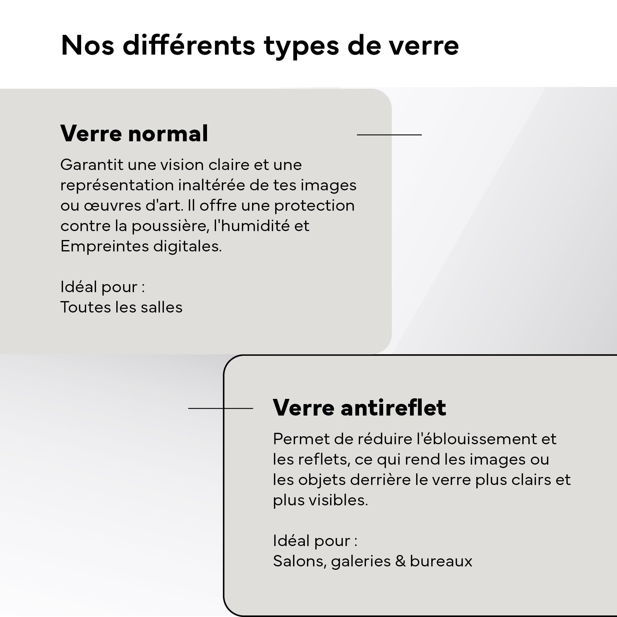 Cadre photo sans cadre 40x50 Pack de 2/Cadre photo en verre à suspendre au mur/Cadre photo