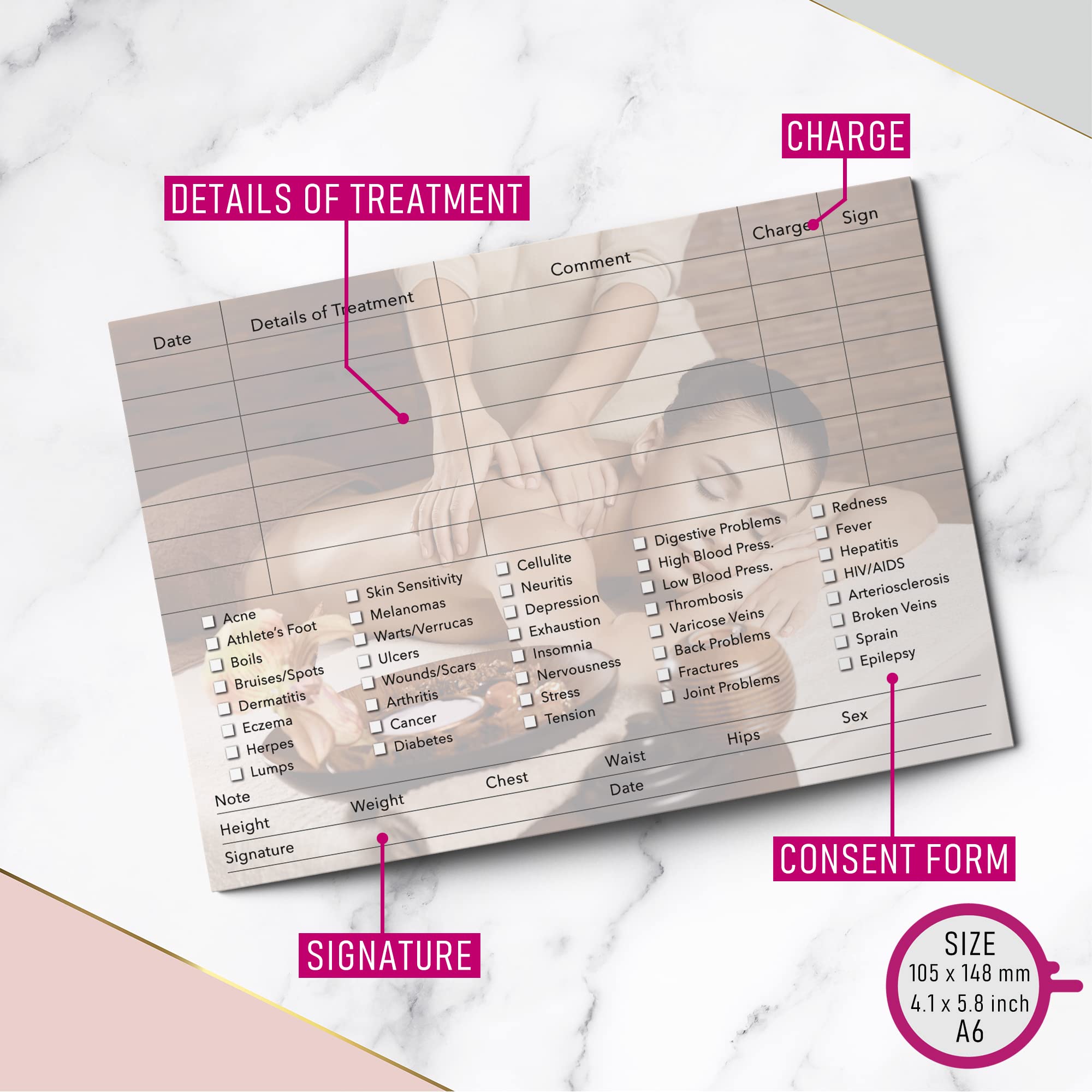 Nail Care Client Record Card Treatment Consultation Produktbild-Vorschau 8