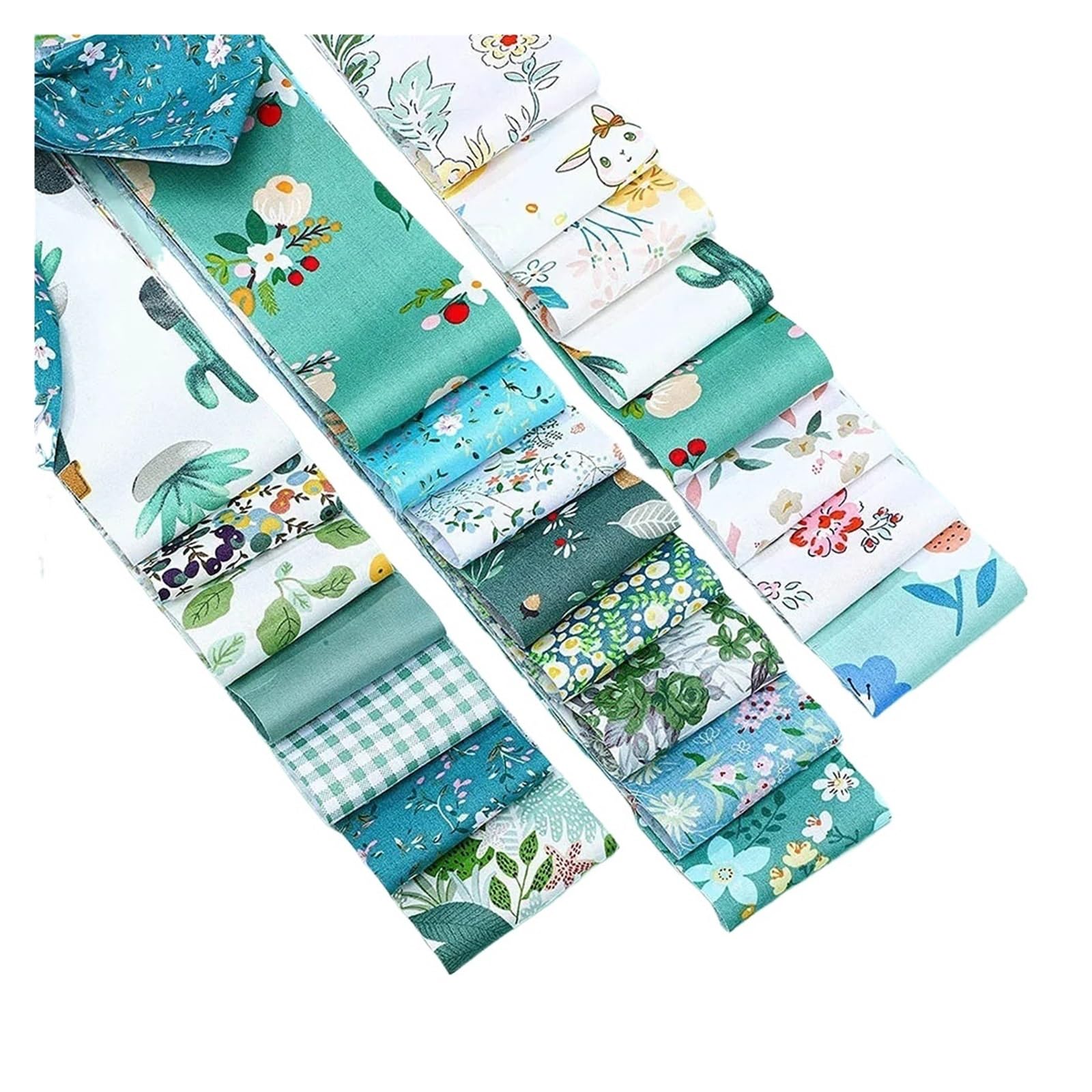 Patchwork Fabric 40Pcs Cotton Craft Fabric Cloths Sewing Scrapbook Artcraft Textile Patchwork