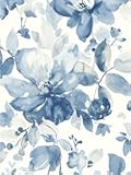 NextWall Watercolor Garden Floral Prepasted Wallpaper (Bluestone)