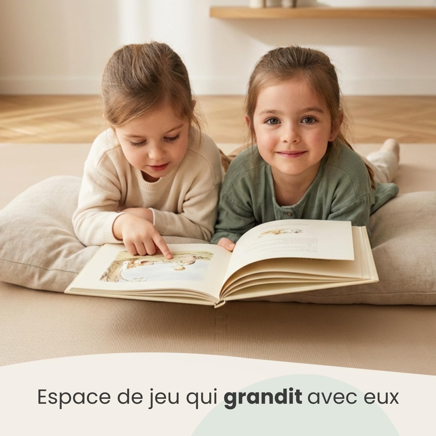 LittleTom 18 Pièces Tapis Puzzle Enfant - Certifié TÜV - 30x30 cm Dalles en Mousse EVA avec Bordures - Surface de Jeu pour l'Éveil - Carrés Puzzle Antidérapants - Revêtement pour Chambre des Petits