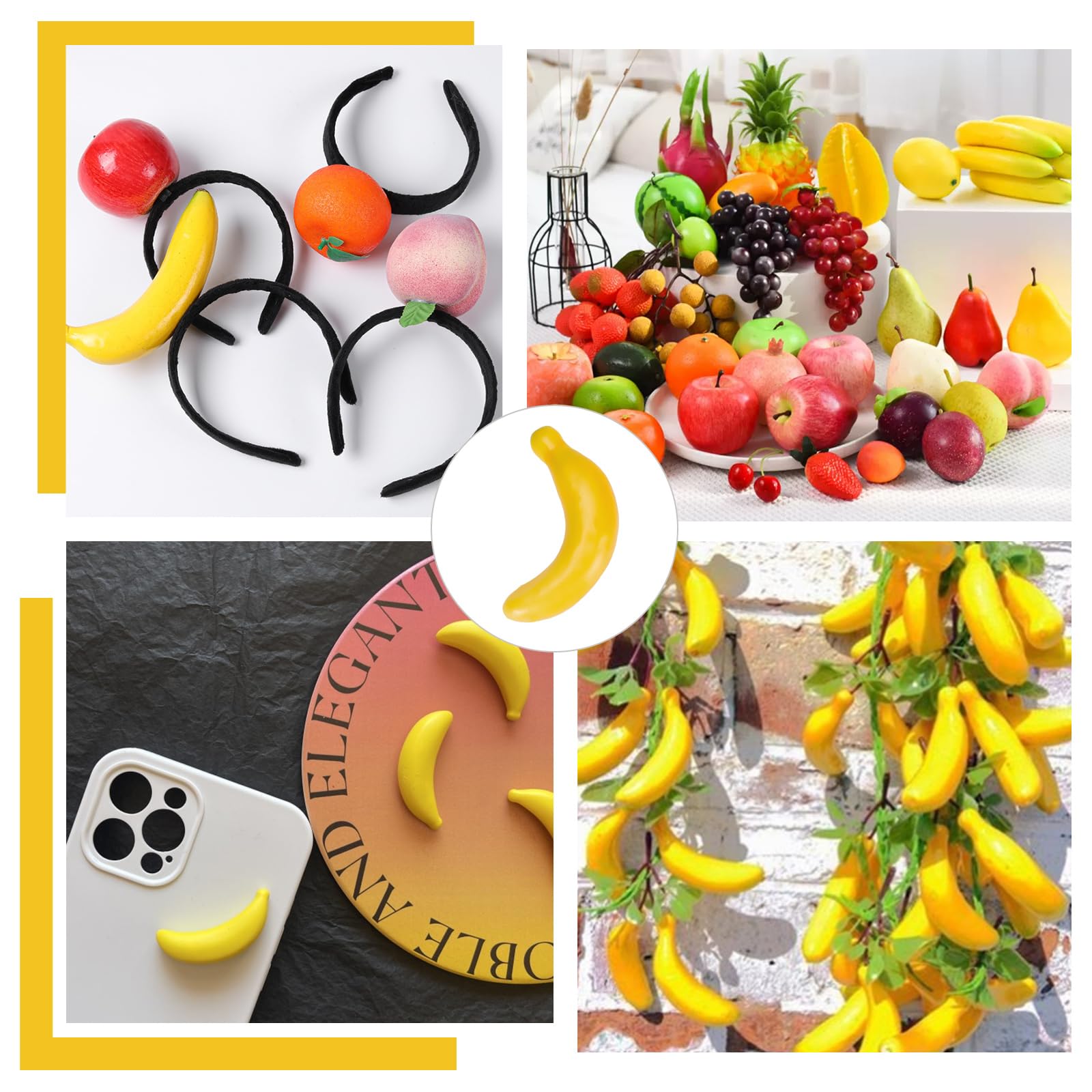 35 Banane Artificiali In Miniatura – Scala 1/12, Realistiche, Colore Giallo – Per Casa Delle Bambole, Giardini Fatati E Diorami - 3