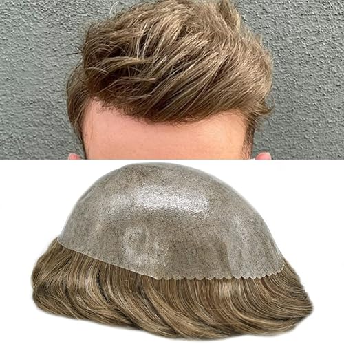 Healthlif Hombres Toupee Cabello Humano Gris Toupee Para Hombres Inyección Pieza De Pelo PU Toupee Hombres Sistemas De Cabello De Piel Delgada Para disponible en Yaxa Peru