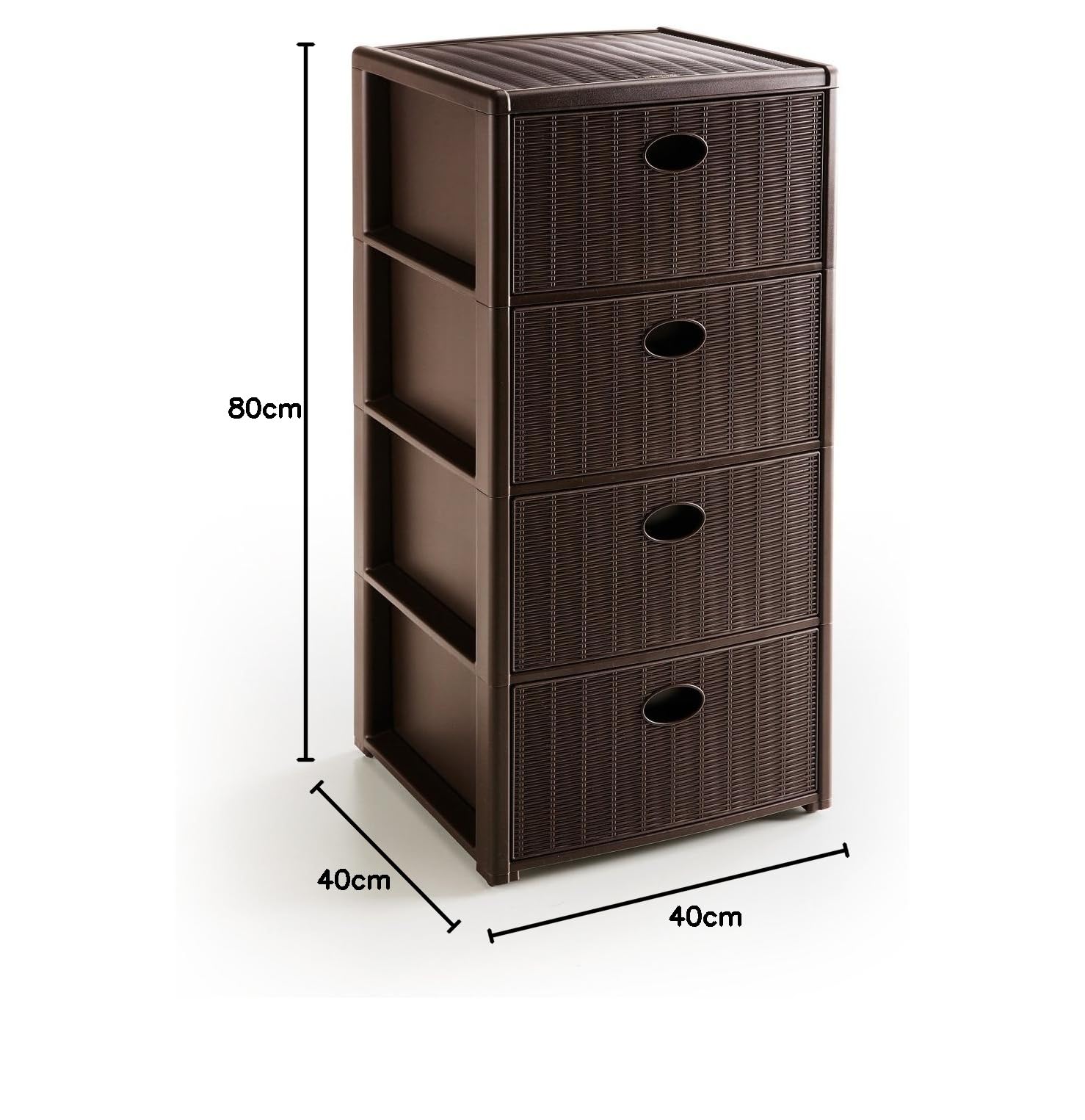 Stefanplast Cassettiera Elegance 4 cassetti, moka