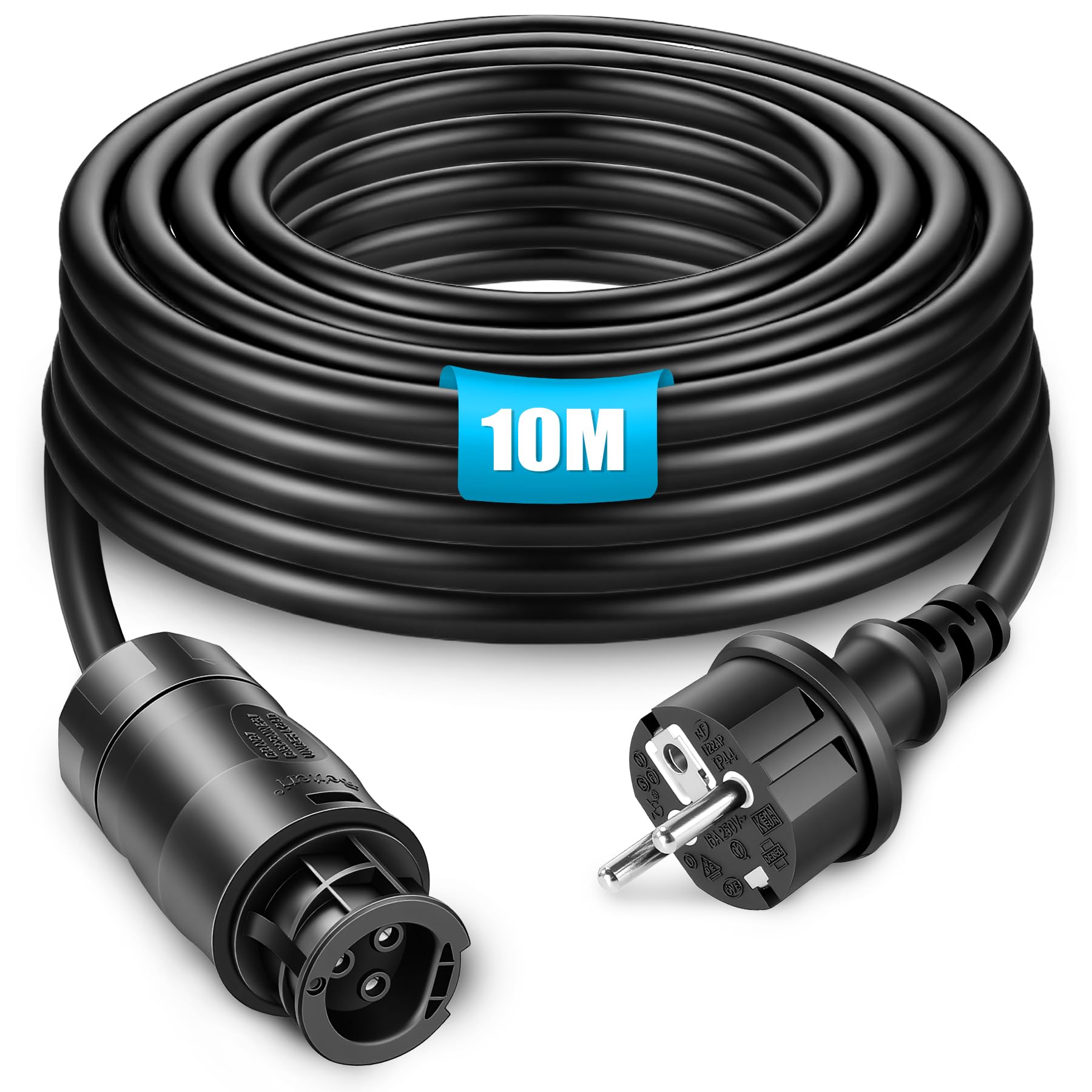 BC-01 Cable 10M, Conector BC-01 a Enchufe Schuko, Cable de conexión para balconera Betteri BC01 Apto para una Amplia Variedad de microinversores