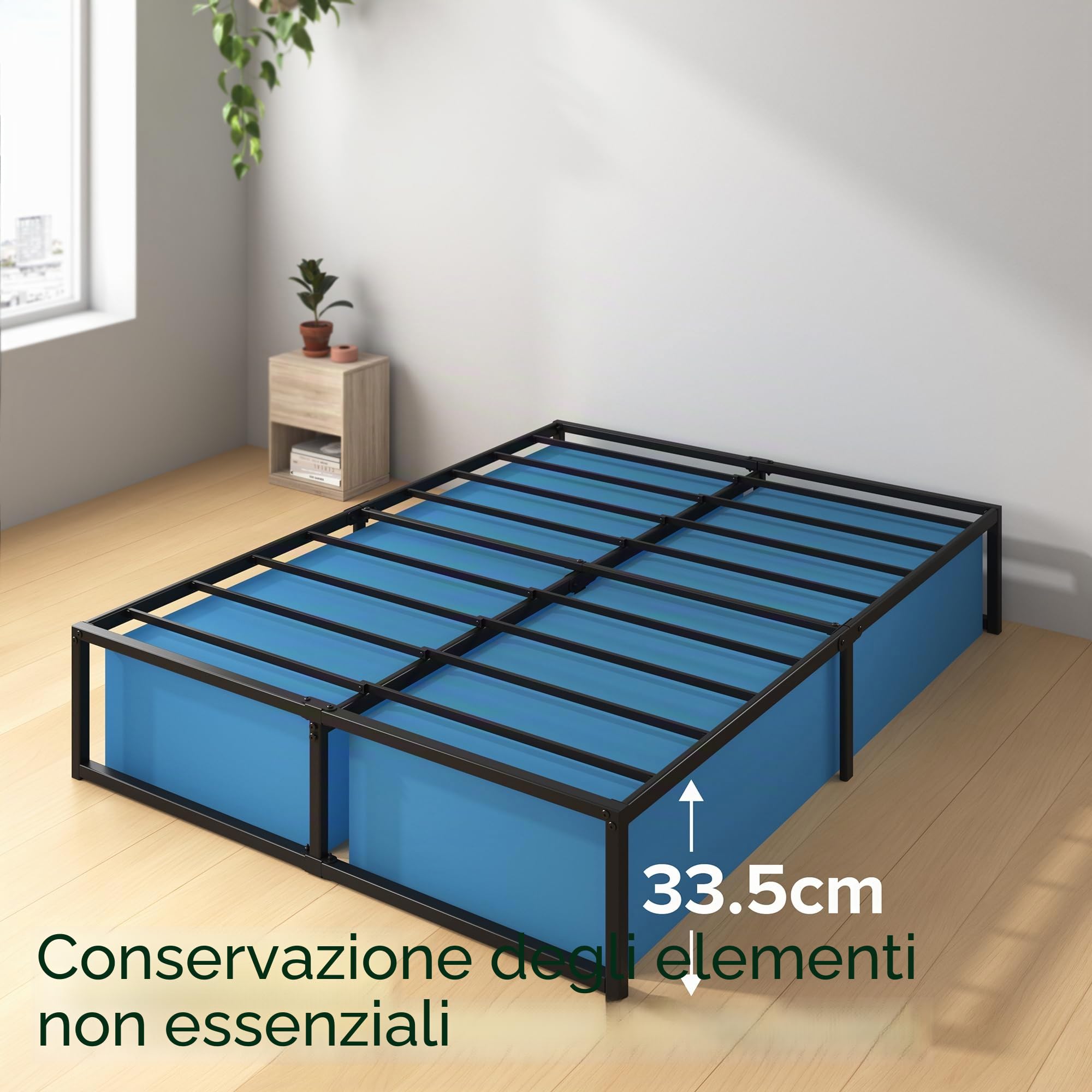 Zinus Lorelei - Telaio per letto con piattaforma, 35,6 cm