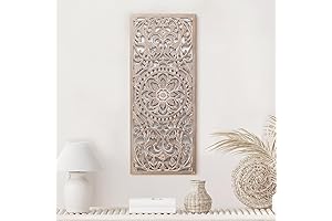 Boho Wood Wall Decor | Spiritual Mandala Carved Wall Hanging