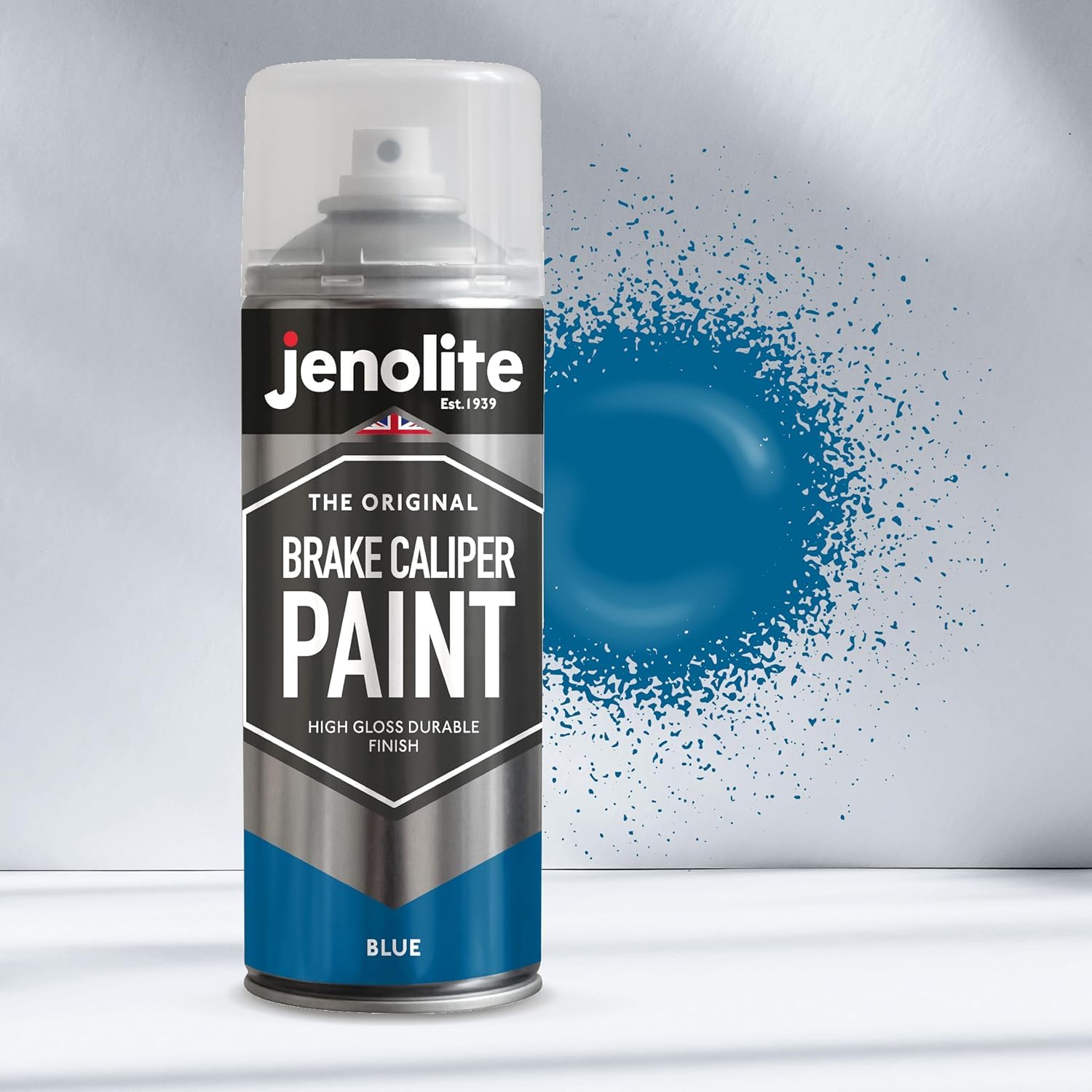 JENOLITE Peinture en Spray pour Étriers de Frein | BLEU | 400ml | Peinture de Restauration pour Freins et Étriers | Finition Durable, Résistante à la Chaleur et à l'Essence