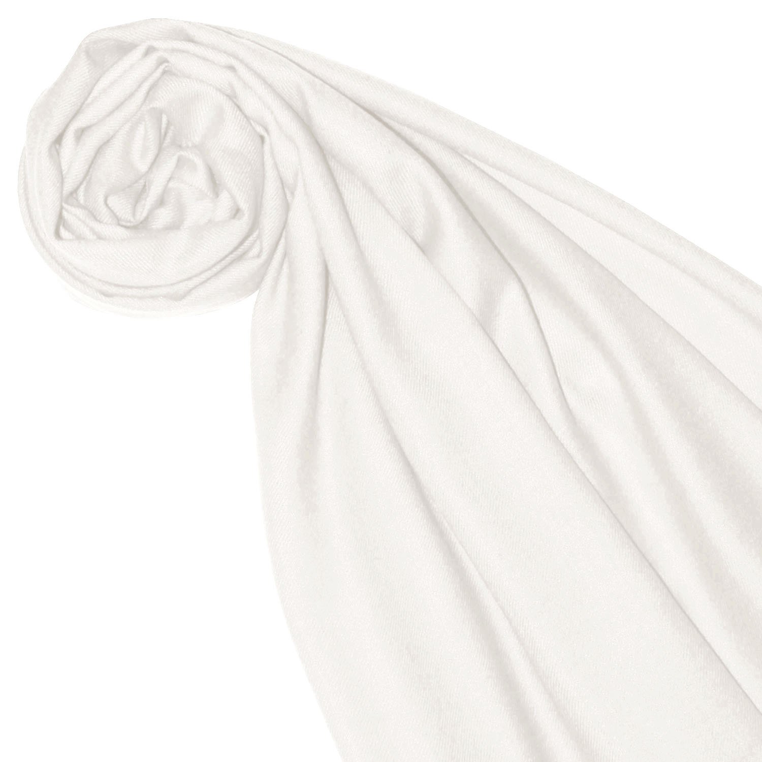 Lorenzo Cana Damen Pashminaschal Schaltuch aus 100% Kaschmir leicht kuschelweich Kaschmirschal Kaschmirtuch Kaschmirpashmina einfarbig ivory 78296