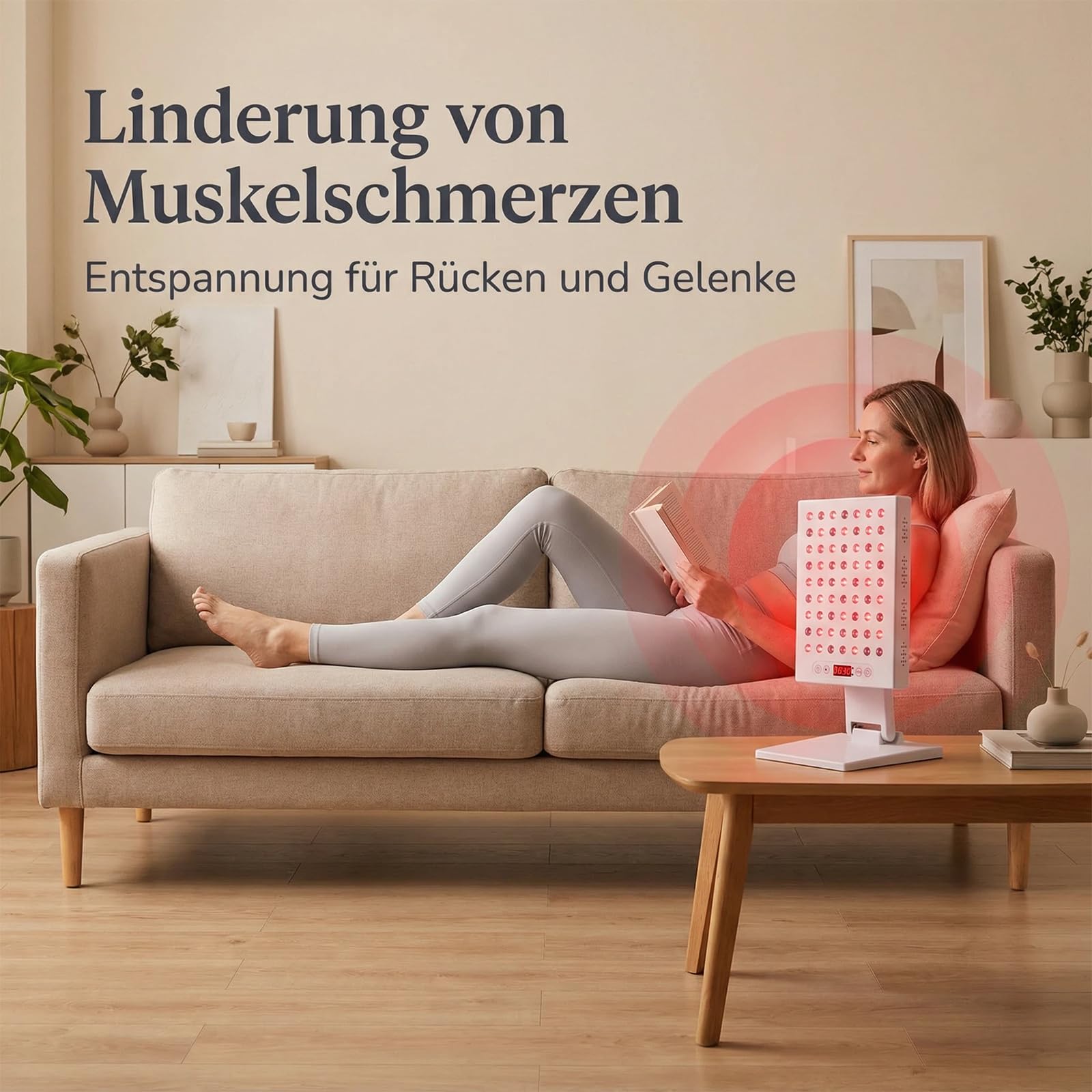 Rotlichttherapiegerät, Rotlichtlampe mit 1-30min Timer
