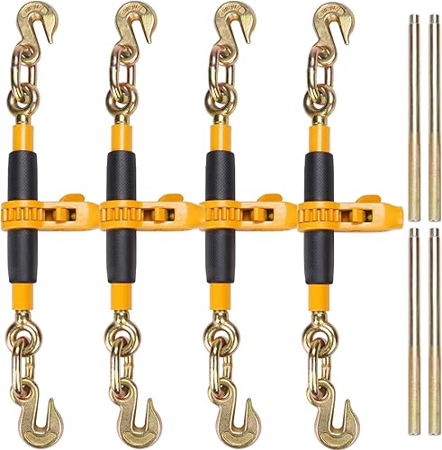 VEVOR Carpeta de cadena de trinquete de 38-12, 12,000 libras, gancho G80 desmontable, mango antideslizante, carpeta de carga resistente, carpetas de