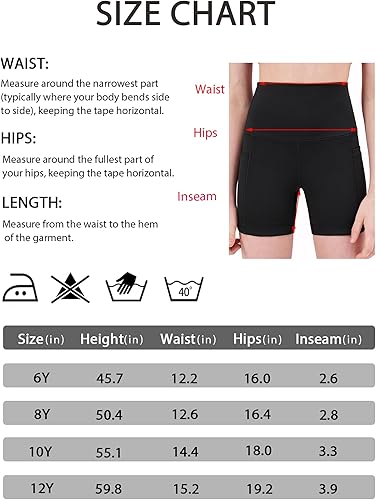 Miniatura 7 de EXARUS Pantalones cortos de voleibol para niñas de 4 pulgadas con bolsillos para atletismo correr yoga modestos debajo de vestidos