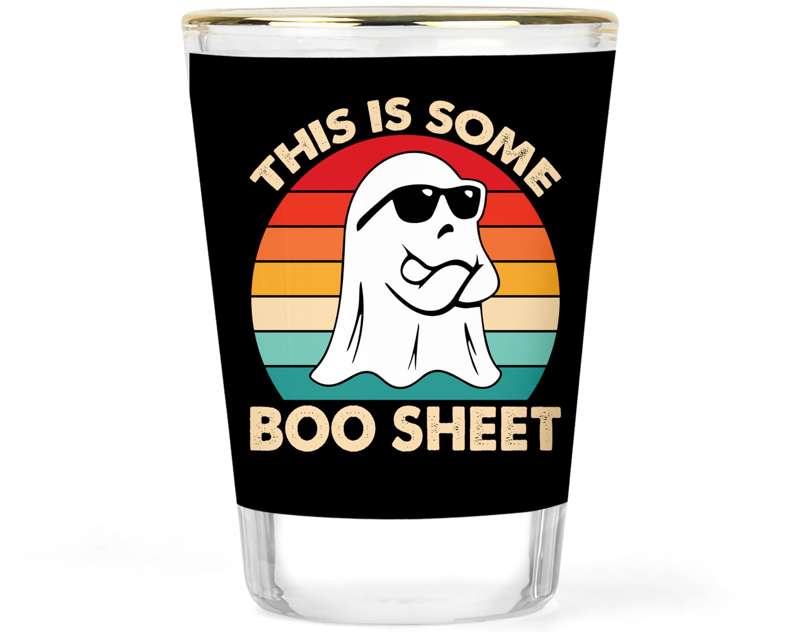 Halloween Shot Glass | This is Some Boo | Halloween Party Shot Glasses | Ghost Shot Glass | Halloween Gift | Halloween Glass | Happy Halloween Collectible Keepsake | This is Boo Sheet