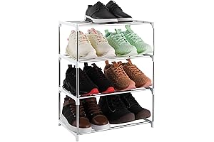 4-Tier Stackable Small Shoe Rack
