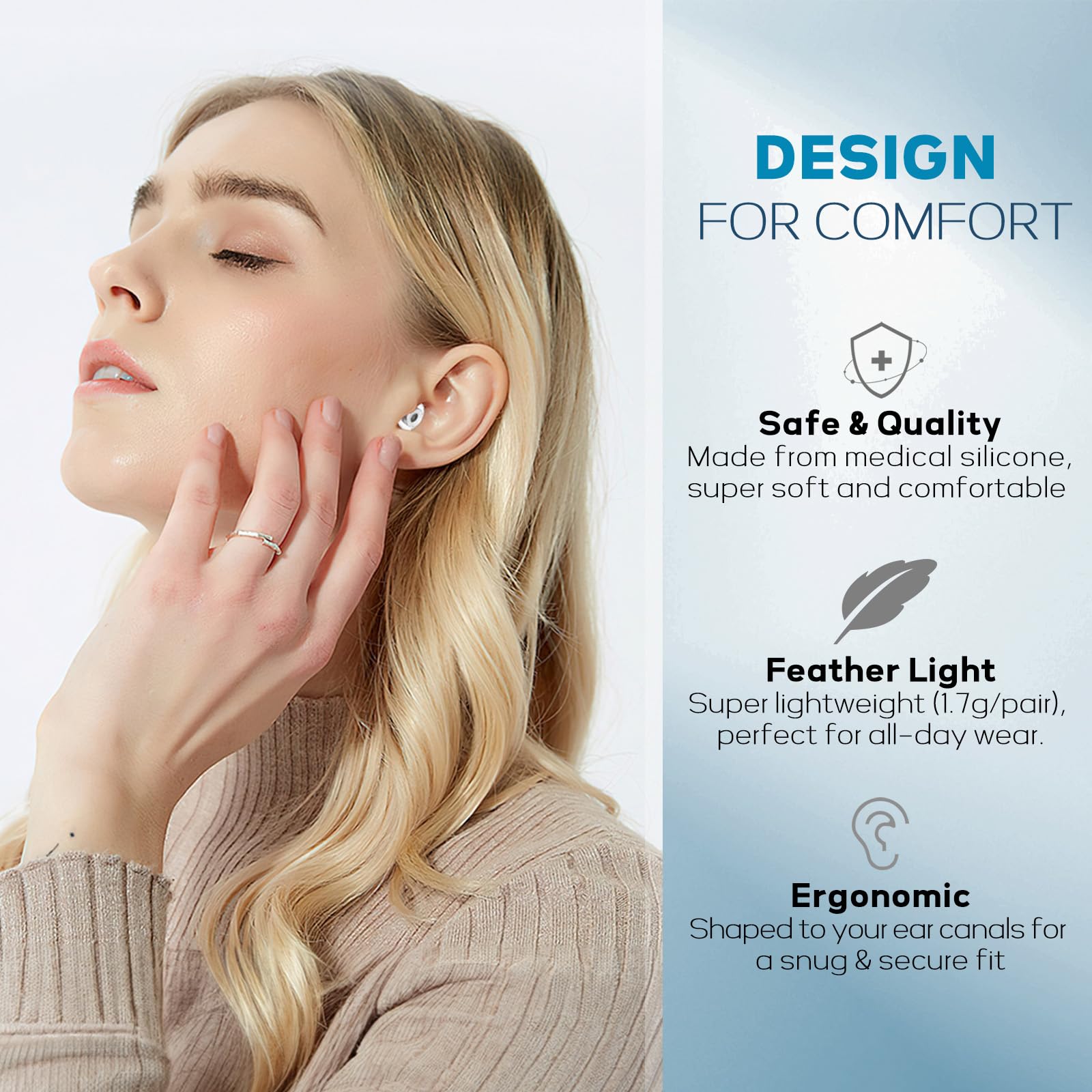 Hearprotek Ear Plugs for Concerts high Fidelity Silicone Ear Plugs Noise Reduction Hearing Protection Noise reducing for Concerts,Festival,Musicians - Image 4