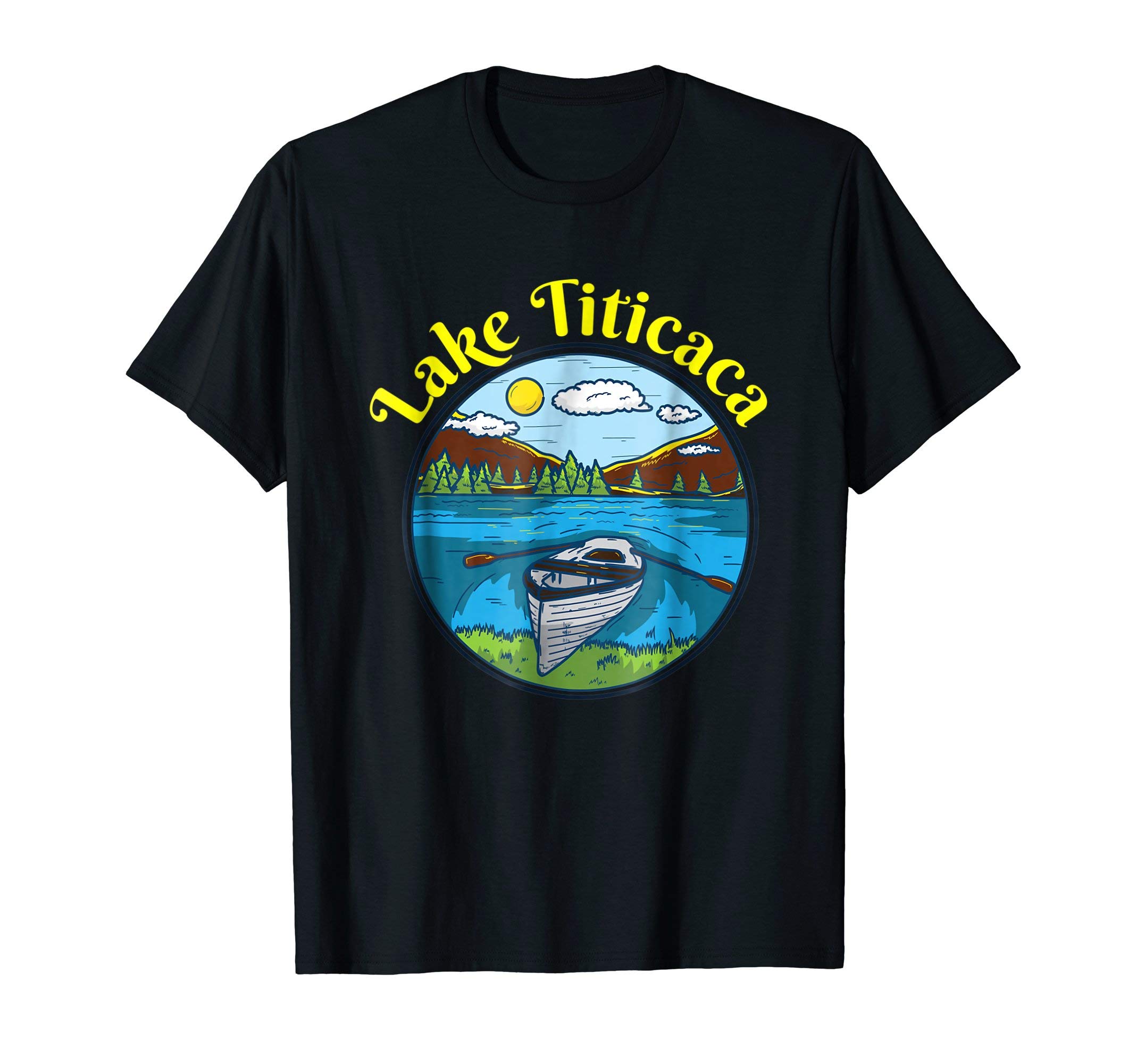 Lake Titicaca Clothing Peru Retro Boating T-Shirt T-Shirt
