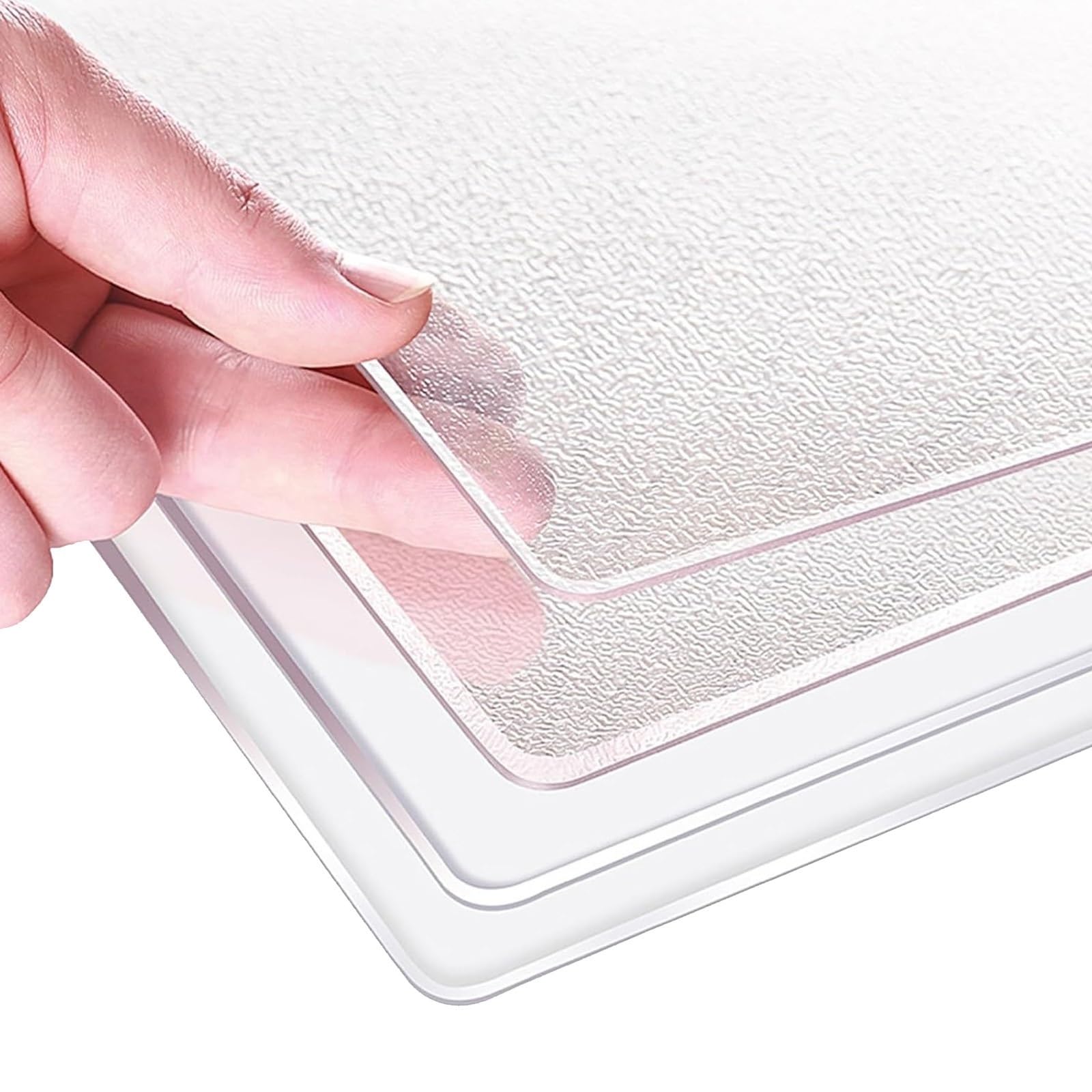 Non-Slip Clear Table Protector 2mm, Transparent Waterproof Desk Pad Mat, 30 60 80 110 120 150 cm Frosted Table Pad for Kitchen Desktop Writing Desk and Dresser(Frosted - 2 mm,140x200cm)
