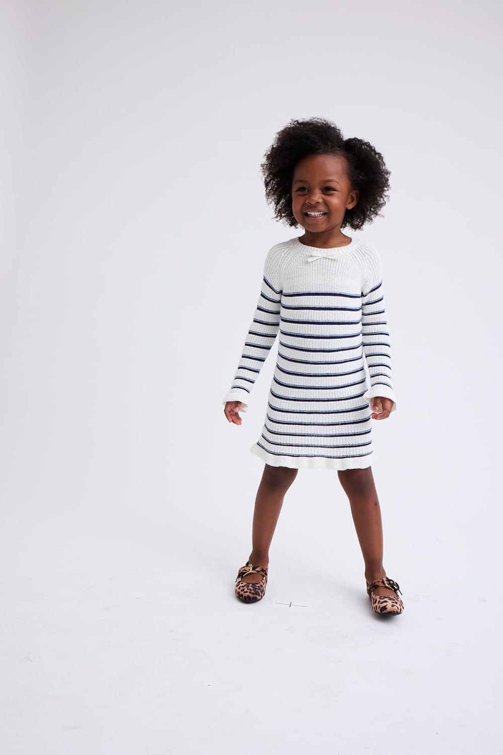 The Children's Place Baby and Toddler Girls' Long Sleeve Sweater Dress image 2