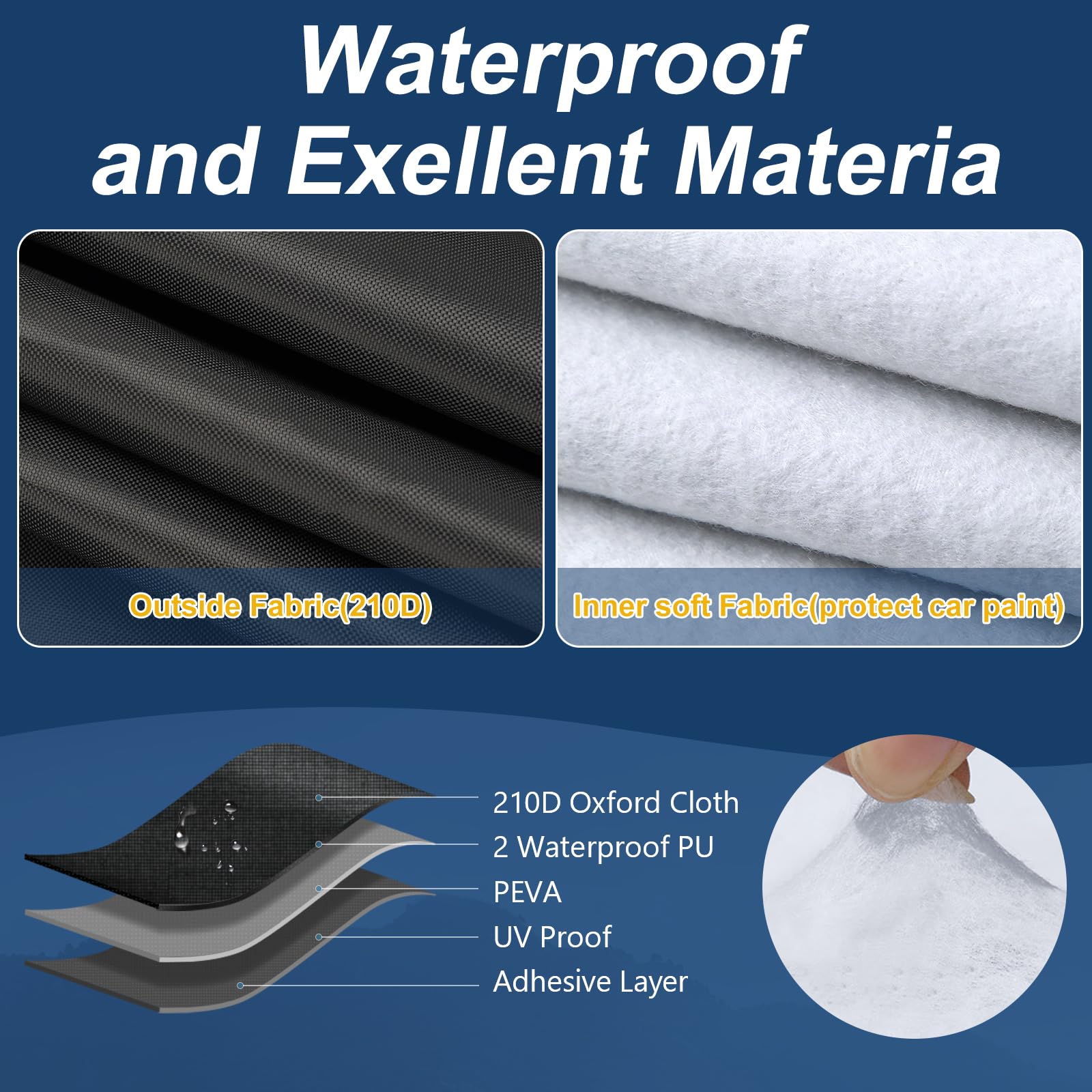 QUNSUNUS Waterproof Car Cover for Ford Model A Sedan Convertible 1928-1931 All Weather Outdoor Car Covers with Zipper — view 3