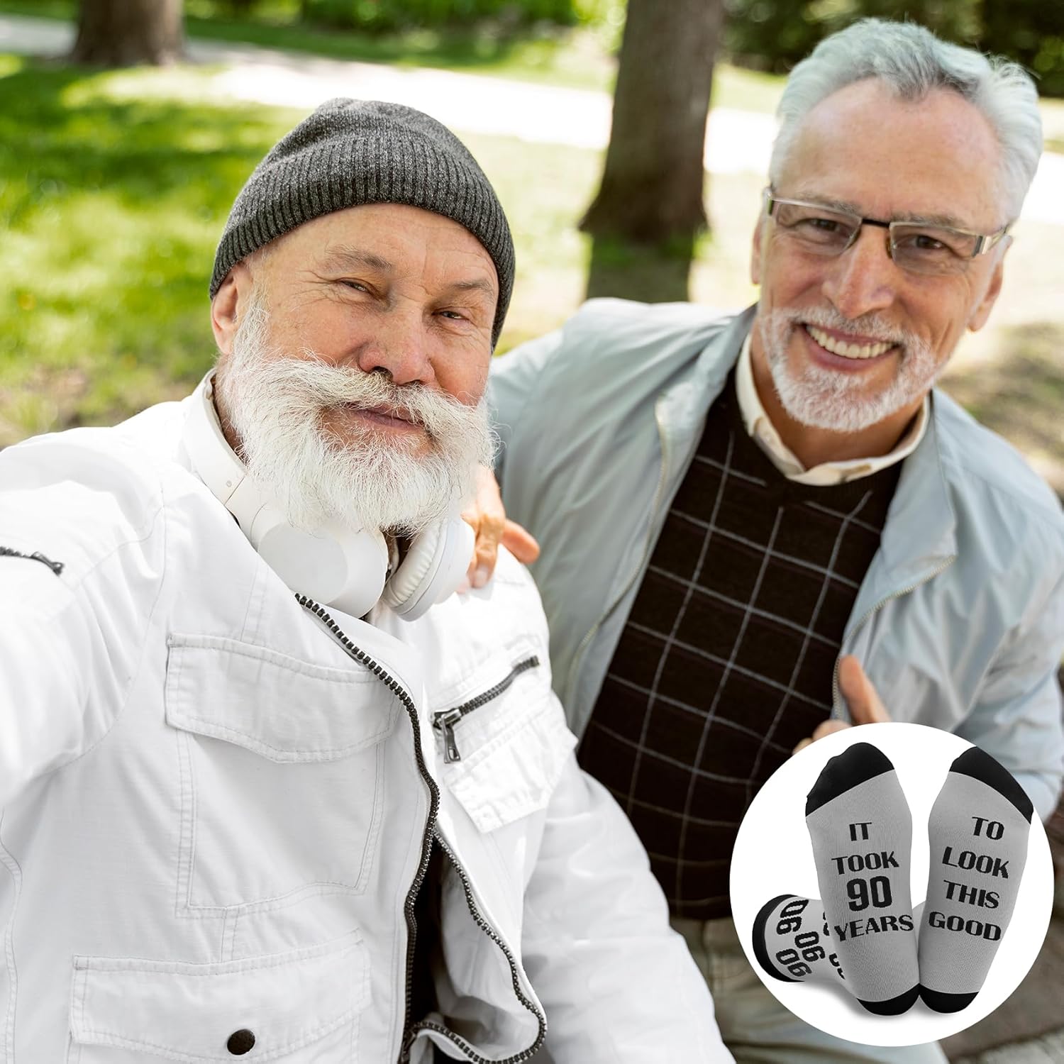 90th Birthday Gifts for Men, 90 Year Old Birthday Gift Socks Christmas Fathers Day Valentines Gifts Present for Male Dad Father Grandpa Teacher Friend Brother - Image 6