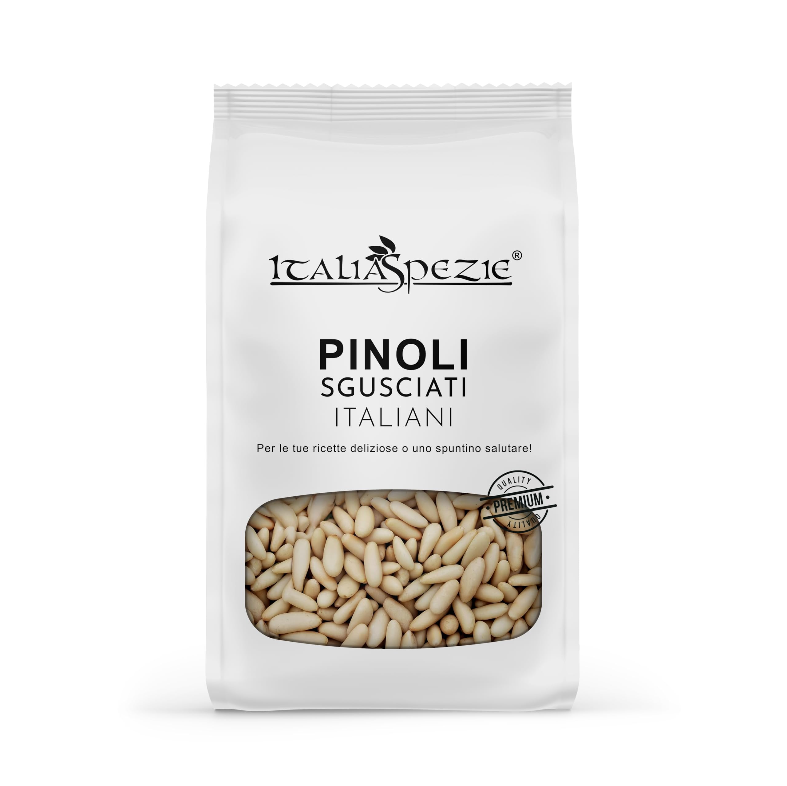 Pinoli sgusciati italiani, pacco da 350 g - Primissima qualità - frutta secca italiana al naturale, senza conservanti - senza sale - ideali per pesto alla Genovese - Italia Spezie