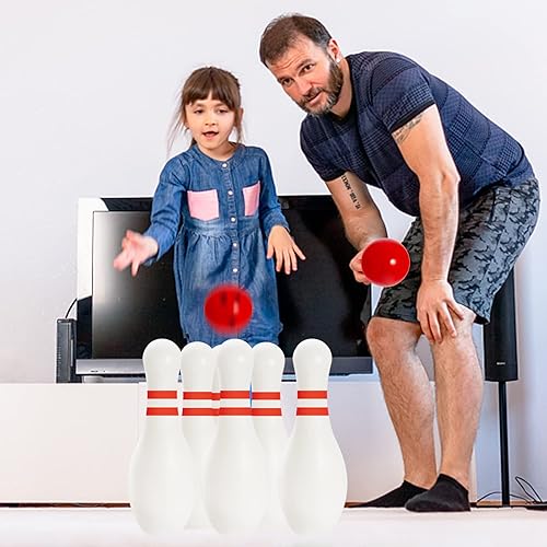 Miniatura 5 de PUZZLE KING El juego de bolos iluminado para niños incluye 10 pines y 2 bolas, juego de juguetes de bolos para niños pequeños, juegos de interiores