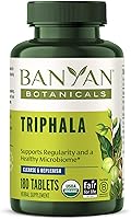 Vista 9 de 90 comprimidos Banyan Botanicals Triphala USDA orgánico, fórmula equilibrada para la desintoxicación y el rejuvenecimiento*