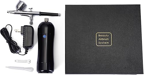Miniatura 3 de Kit de cepillo de aire inalámbrico, recargable portátil, con pistola de aerógrafo de mano automática y compresor, pistola rociadora de doble acción