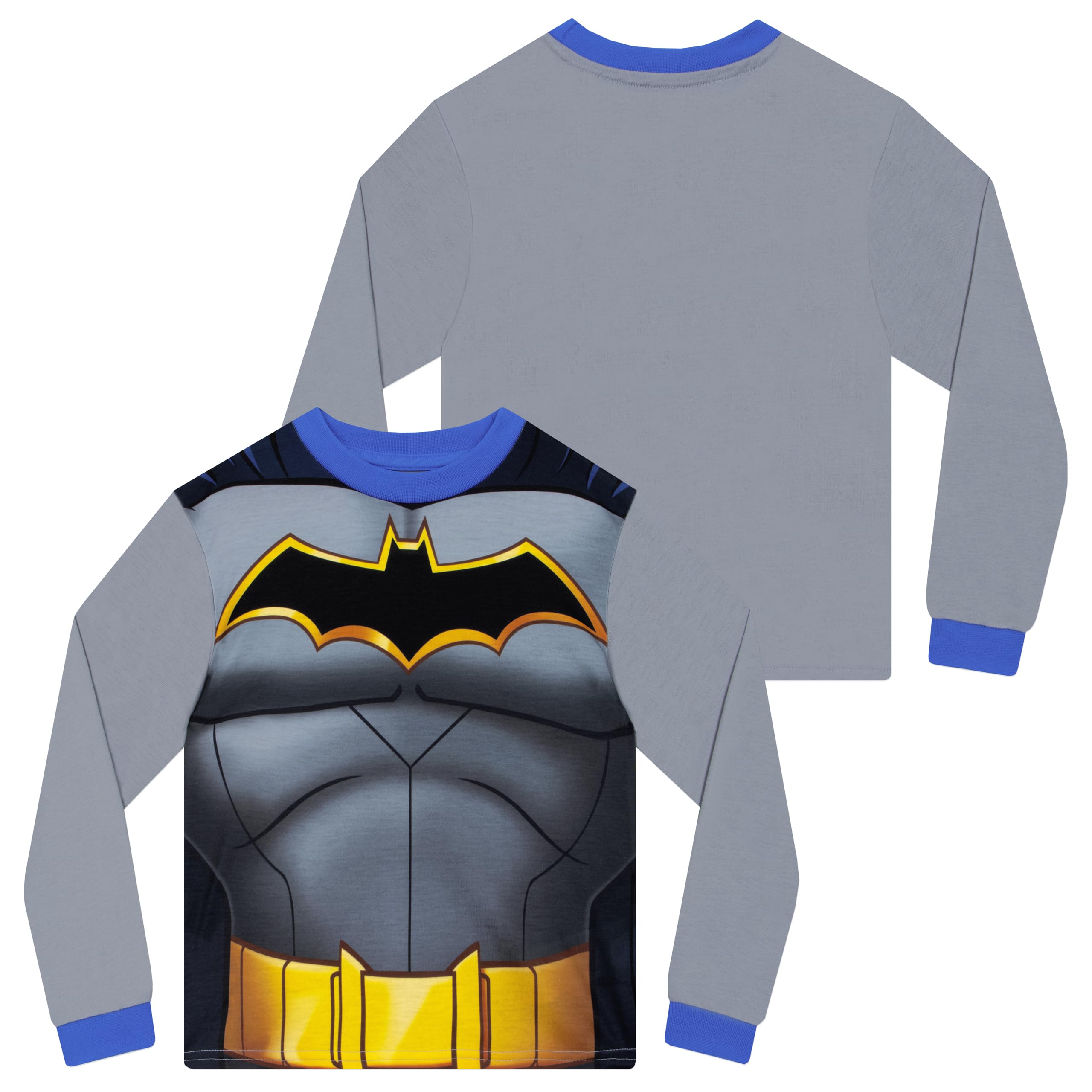 DC Comics Pigiama Batman, Pigiama Bambino Supereroi, Pjs Bambini Flash, Set Bambino Manica Lunga