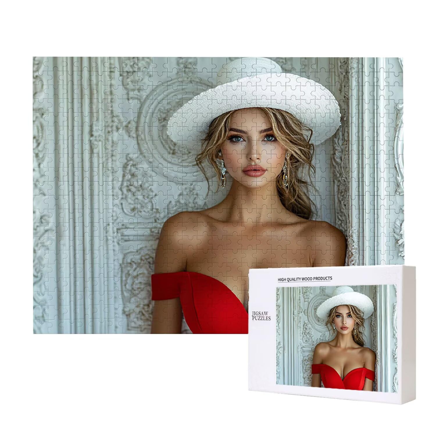 Puzzle in Legno per Adulti 1500 Pezzi | Bellissima donna| Giocattoli Educativi | Puzzle Adulti E Famiglie Decor | Dimensione Di 87x57cm | Regalo Adultis | Regali Natale (Formato: 34.8x22.8in) o-501