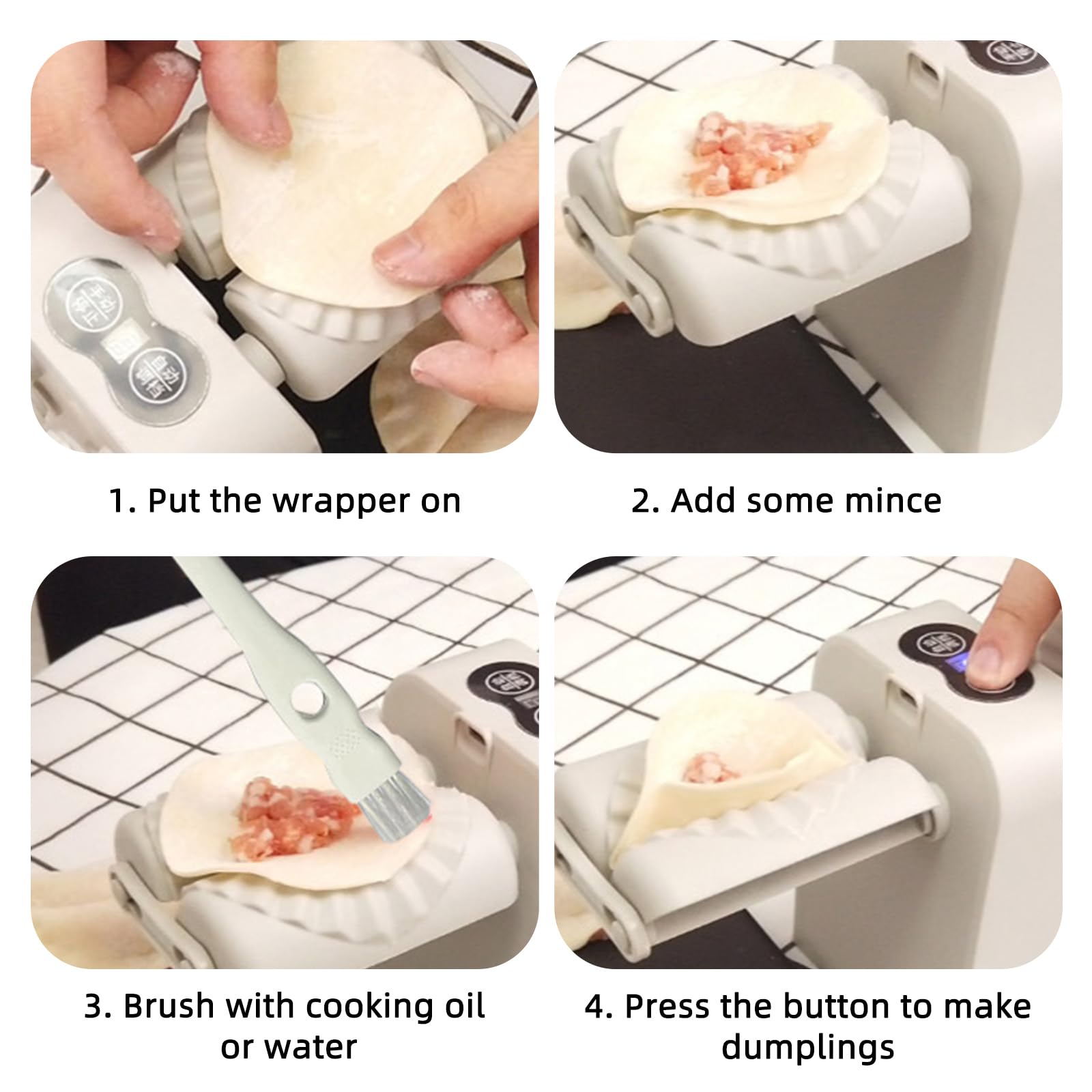 Macchina Automatica per Avvolgere Gnocchi Elettrici - Pressa per Ravioli e Gnocchi Italiani (Grigio)